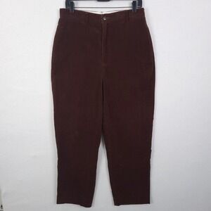 Polo Golf Ralph Lauren Corduroy Pants Mens 32x30 Fits 32x29 Flat Front Burgundy